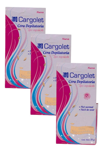 Kit De 3 Ceras Depilatorias Para Microondas Cargolet 70gr
