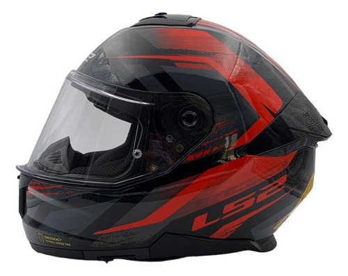 Casco Integral Ls2 Ff808 Kpa Stream Ii Fury Red Con Lentes