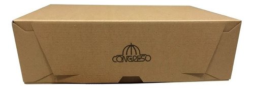 Caja De Archivo Cartón Oficio 9cm Congreso Tapa Volcada X25u Color Marrón Claro