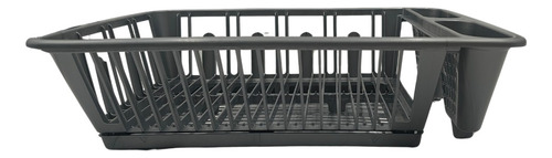 Escurridor De Platos Plástico Apilable Charola Desmontable Gris