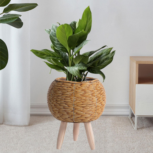 Cesta Tejida For Planta Con Patas Maceta Patas De Pie De