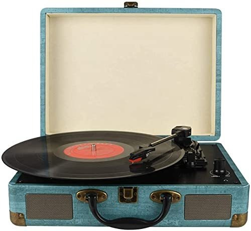 Tocadiscos De Vinilo De 3 Velocidades Con Tocadiscos Incorpo