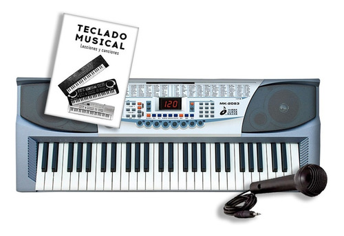 Teclado musical Meike MK-2083 54 teclas blanco 9V