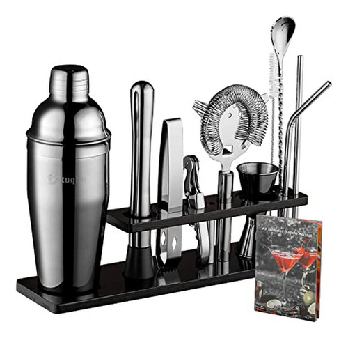 Kit, Juego De Utensilios Btuqbu Bartender Kit Con Soporte, J