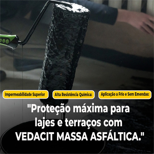 Proteção Total Vedacit Massa Asfaltica Para Cobertura Kit 2