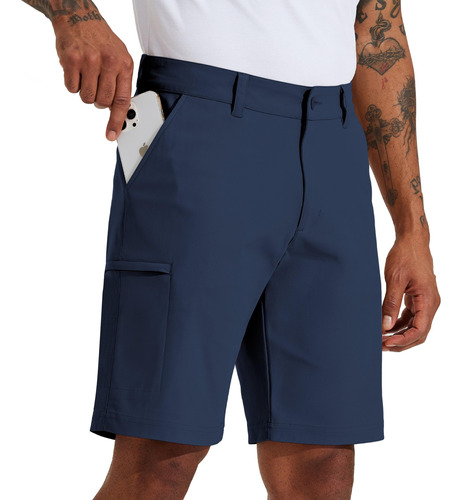 Pantalon Corto Golf Para Hombre Elastico Senderismo