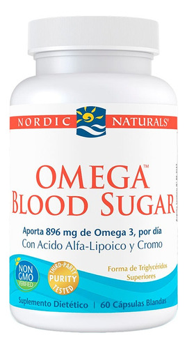 Omega Blood Sugar Nordic Naturals 60 Caps Blandas