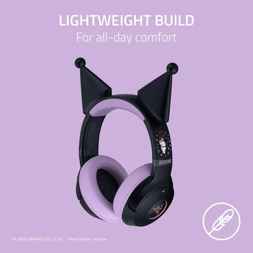 Fone De Ouvido Rgb Sem Fio Razer Kraken Kitty V2 Bt Kuromi
