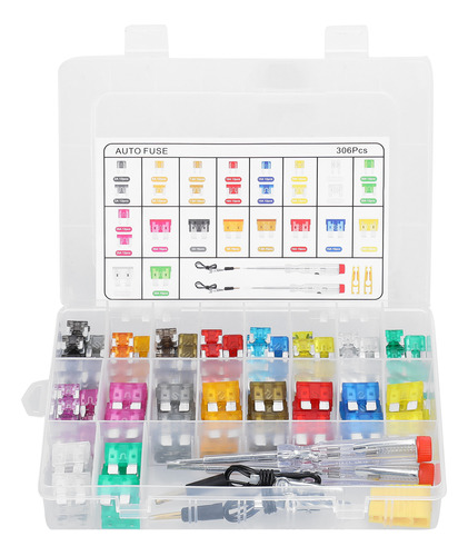 Kit De Fusibles 306pcs Con Caja Almacenamiento, Testers, Par