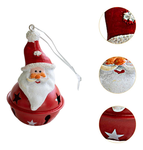 4 Adorno Colgante De Campana Navideña Accesorio De Papá