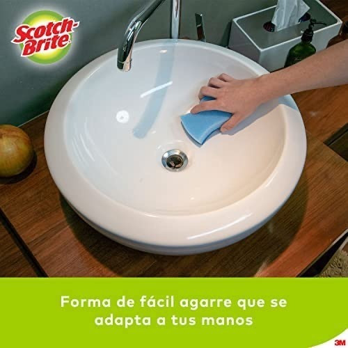 Scotch-brite Fibra Esponja Cero Rayas 5 Piezas 3m