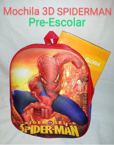 Mochila Hombre Araña Pre Escolar Impecable !!!