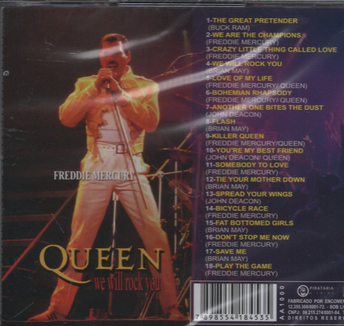 Cd Queen E Freddie Mercury - We Will Rock You