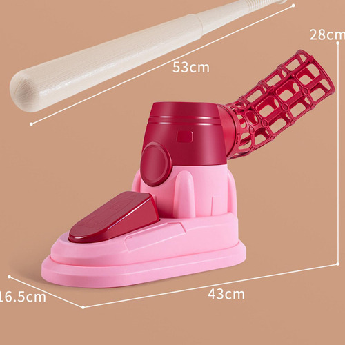Baseball Pitching Machine Baseball Practice Pedal Vermelho