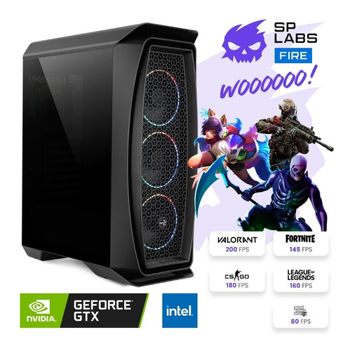 Pc Gamer Sp Labs Fire, Nvidia Gtx 1650, I3-10100f, Ram 16gb