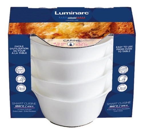 Pack X4 Flaneras Smart Cuisine Luminarc 11cm