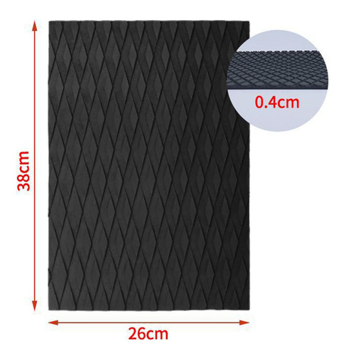 4x Deck Grip Mat Tabla De Surf Almohadillas De Negro