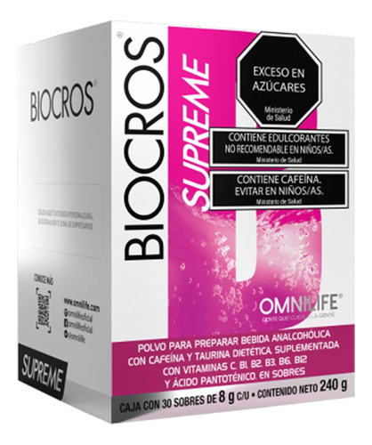 Biocros Omnilife Sabor Citrico X30 Sobres 