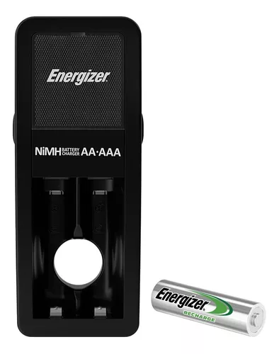 Cargador Mini Energizer para Pilas AA y AAA Ni-MH, 4 pzas.
