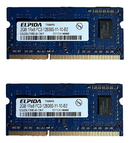Memoria Ram Laptop 4gb (2x2gb) 1600mhz Sodimm Ddr3 Elpida