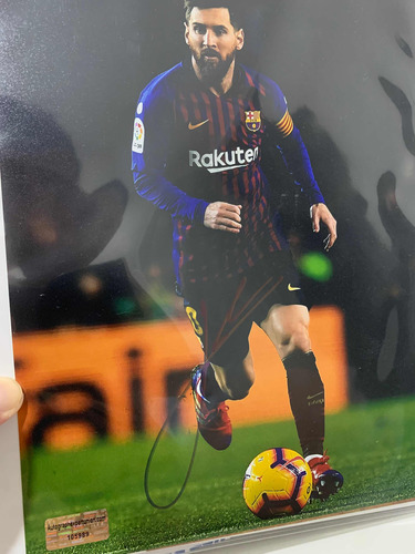 Foto Autografiada De Lionel Messi