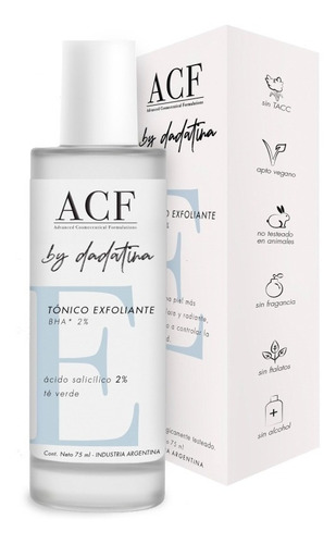 Tonico Exfoliante Acido Salicílico 2% Acf By Dadatina