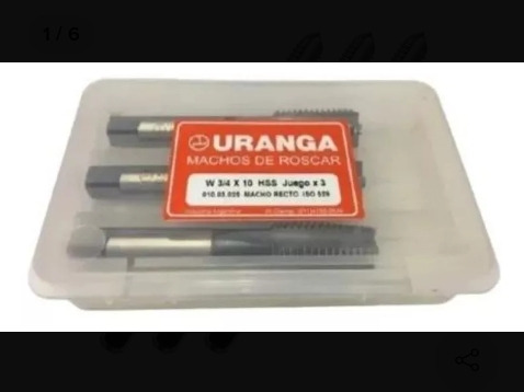 Macho Roscar Uranga 3/4 X 10 Set 3 Unidades