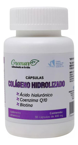 Colageno Hidrolizado, Acido Hialuronico, Q10, Biotina Sabor Sin Sabor