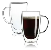 Comprar  Tazas De Vidrio Doble Pared 15oz Para Café Y Té