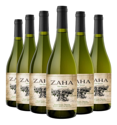 Vino Zaha Marsanne Caja X 6 X 750ml. - Bodega Teho