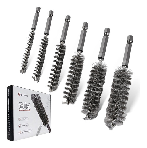 - 6 Cepillos De Acero Inoxidable 304 Limpiar Tuberías ...