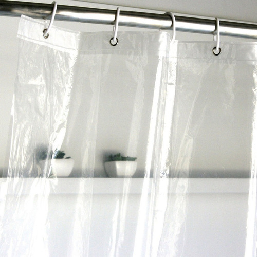 Cortina De Ducha Eva Transparente Resistente Al Agua