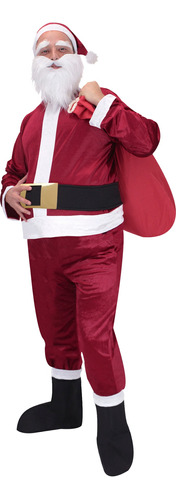 Imagen 1 de 1 de Disfraz De Santa Claus Deluxe Adulto Navideño