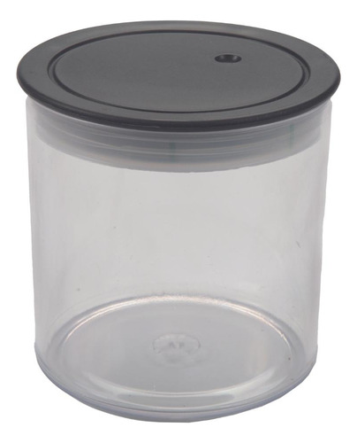 Pote Porta Mantimentos Hermético Resistente Acrílico 600 Ml Cor Preto