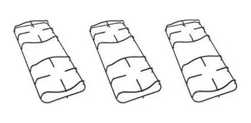 Kit 3 Grelhas Grade Trempe Fogão Esmaltec Bahamas 6 Bocas