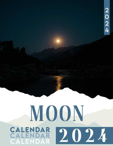 Libro: Moon Calendar : 12 Month Relax Calendar 2024 From Jan