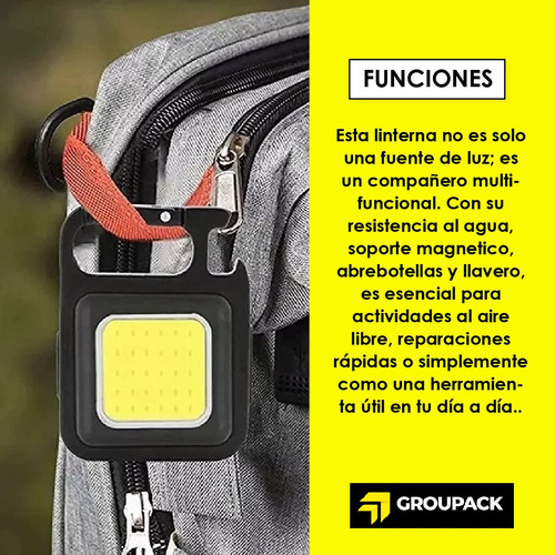 Linterna Llavero Recargable Linterna Portátil