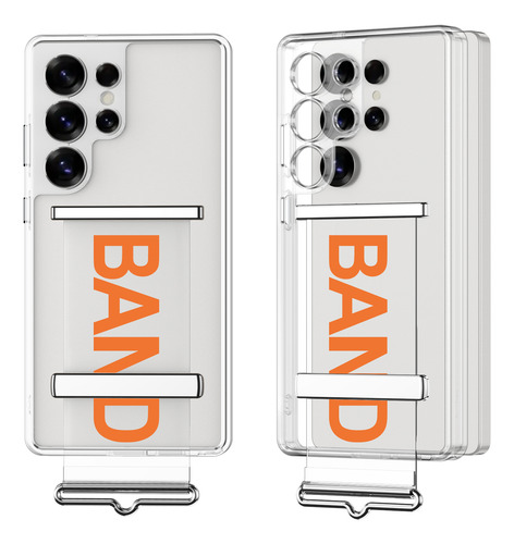 Funda Rígida Transparente De Pc A Prueba De Golpes Para Samsung Galaxy S25 Ultra S25 Plus, Funda Con Pulsera