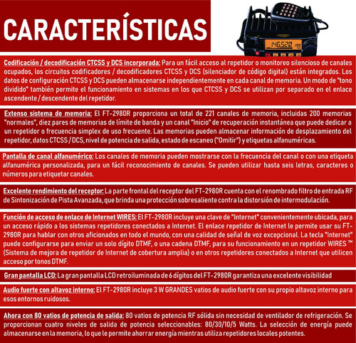 Imagen 4 de 7 de Yaesu Ft-2980r Vhf 80 Watts 100% Original - Import Oficial