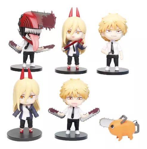 Kit 6 Figuras Chainsaw Man Anime Motosserra Novo Promoção