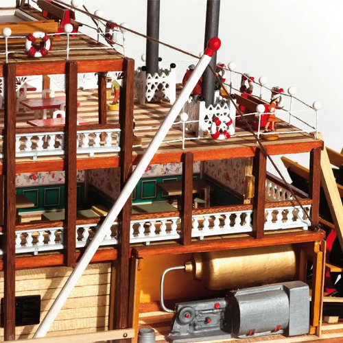Barco Madera Model Kit Mississippi 1/80 Occre