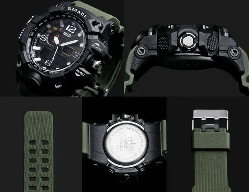 Relógio Militar Smael Analógico Shock Modelo 1545 Original