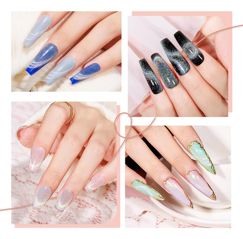 Bevimee Rainbow Cat Eye Gel Nail Esmalte 12 Ml Silver Glitte