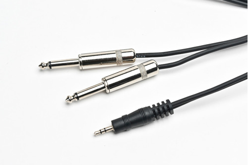 Imagen 1 de 7 de Cable Profesional Mini Plug A 2 Plug Mono Pro Audio 1,8 Mts