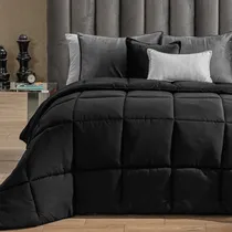 Comprar Edredón Acolchado Relleno Down Queen Size Blancos Azteca Color Negro Diseño de la tela Geométrica
