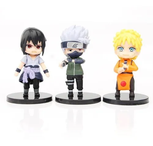 Kit 12 Boneco Naruto Hinata Sasuke Itachi Action Figure 8cm