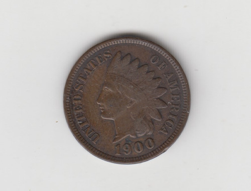 Moneda Eeuu One Cent Año 1900 Muy Bueno
