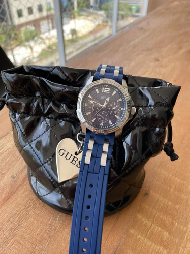 Relógio Guess Borracha Azul 92560g0gsnu2