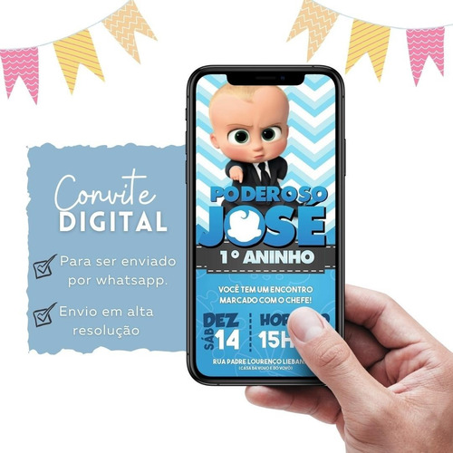 Convite Digital O Poderoso Chefinho Whatsapp