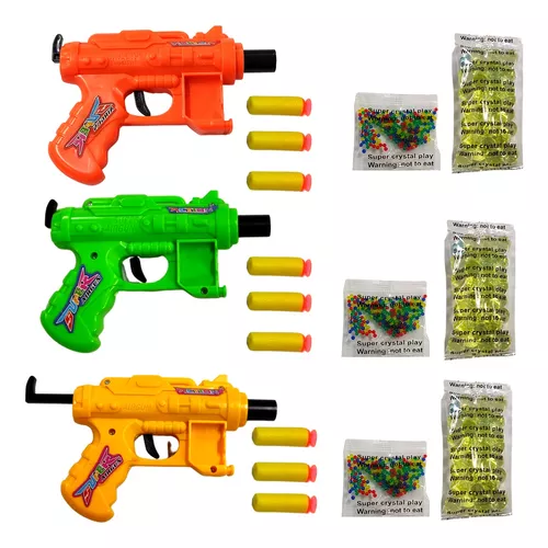 Kit Com Duas Armas Brinquedo Lança Dardos Com Alvo Pistola